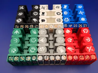 The Commander Cube organizer in all six colors