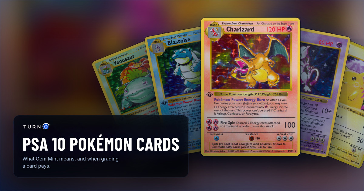 Five 1st Edition Base Set cards fanned out: Venusaur, Blastoise, Charizard in front, Mewtwo and Pikachu.