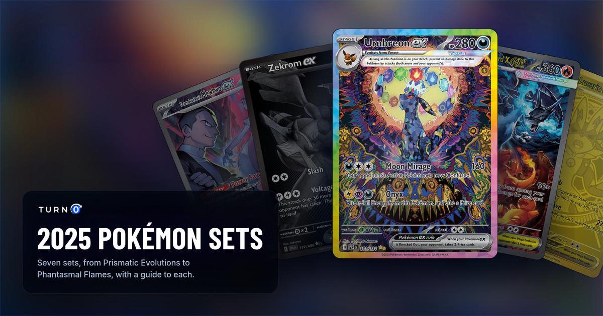 Five 2025 Pokémon TCG chase cards fanned out: Team Rocket's Mewtwo ex, Zekrom ex Black White Rare, Umbreon ex in front, Mega Charizard X ex and Mega Lucario ex.